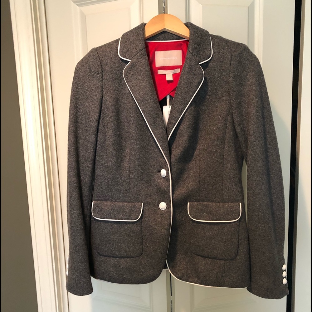 NWT Banana Republic Charcoal Blazer / Jacket sz 6